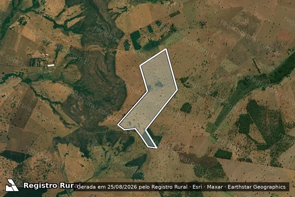 Imagem de satélite de Fazenda Corrego Dantas - Gleba 08 em Gurinhatã - MG