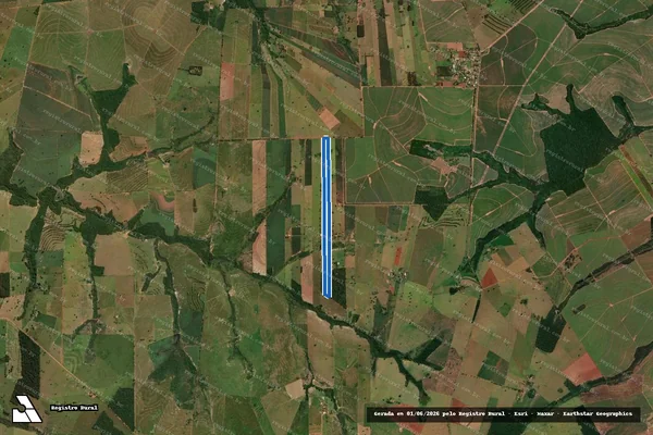 Imagem de satélite de Lote de terras nº 02, da Gleba nº 05, do Núcleo Cruzeiro - Lote nº 02/A em Cruzeiro do Oeste - PR