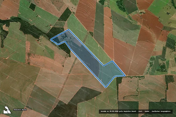 Imagem de satélite de Fazenda Borda da Mata - Fazenda Borda da Mata em Echaporã - SP