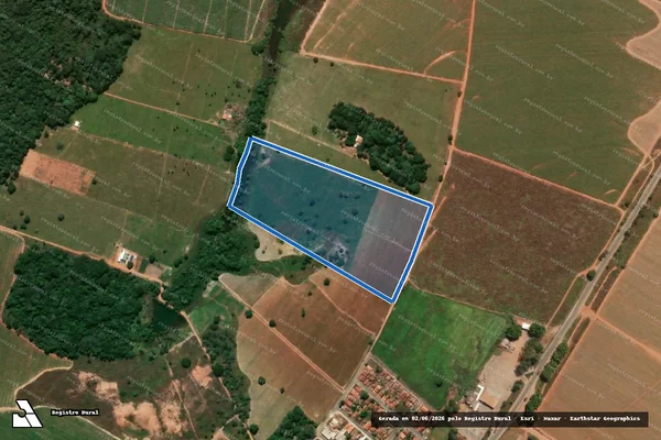 Imagem de satélite de FAZENDA BOM SUCESSO ou SITIO VELHO - Gleba 03 em São Luiz do Norte - GO