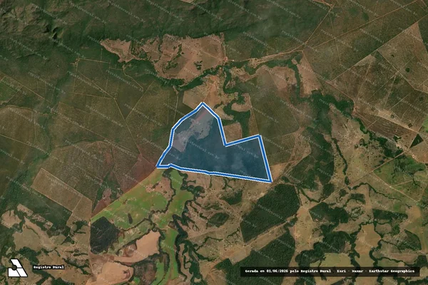 Imagem de satélite de FAZENDA PAZ DO MEU AMOR - Parcela 1 em Chapada dos Guimarães - MT