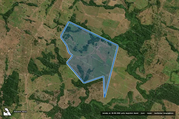 Imagem de satélite de Fazenda Mata Verde em Bandeirantes do Tocantins - TO