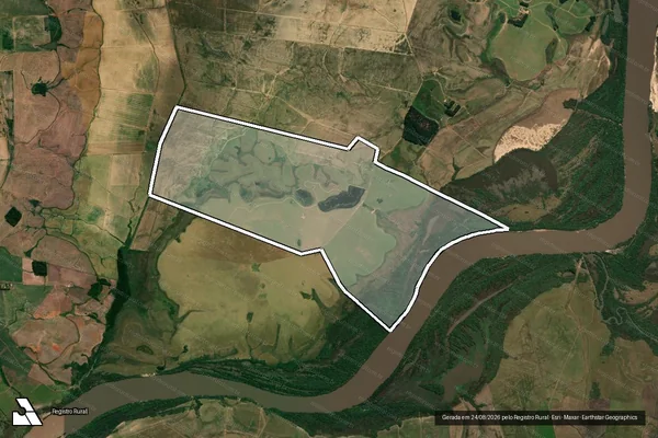Imagem de satélite de Fazenda Santa Rita em Itaqui - RS