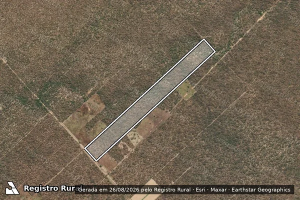 Imagem de satélite de LOTE 25/PROJETO DE ASSENTAMENTO BEIRA RIO - Parte 1 em Sento Sé - BA