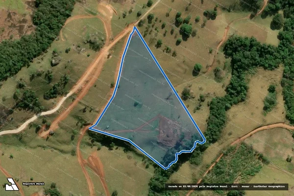 Imagem de satélite de Rancho O Hara - Lote 12 em Paraisópolis - MG