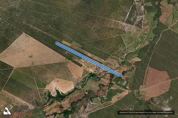 Imagem de satélite de FAZENDA RIACHO DO MATO - Parte 8 em São Romão - MG