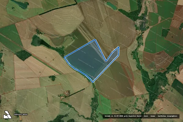 Imagem de satélite de Fazenda Pocinho em Piraju - SP