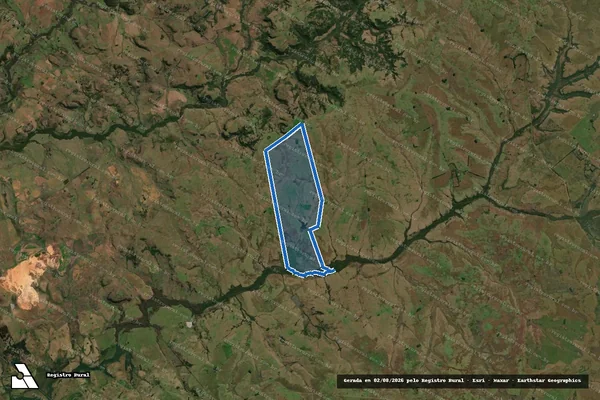 Imagem de satélite de Fazenda São Lourenço - Parte 2 em Quaraí - RS
