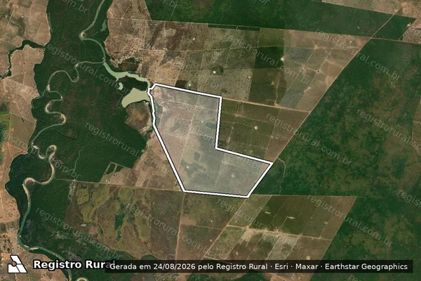 Imagem de satélite de Fazenda Lago Azul I e Lago Azul II - Parte 1 em Nova Crixás - GO