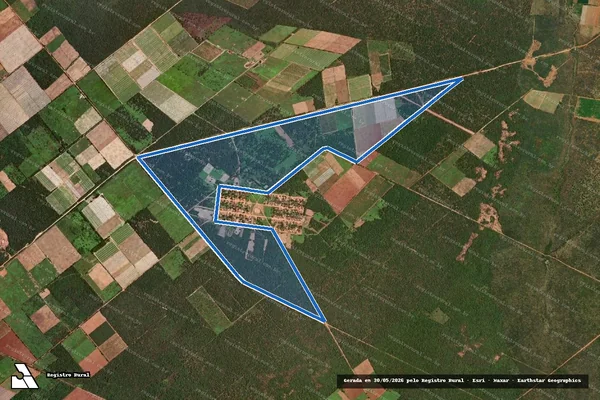 Imagem de satélite de PROJETO DE ASSENTAMENTO MAÍSA - ÁREA COMUNITÁRIA 25 - Parte 1 em Baraúna - RN