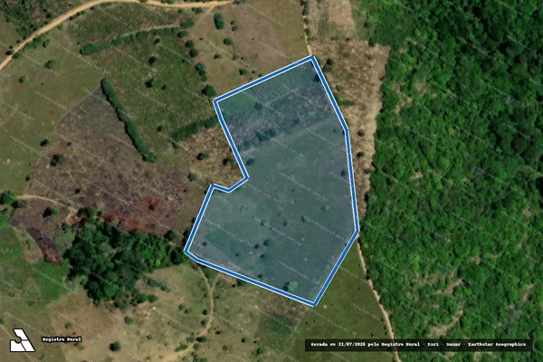 Imagem de satélite de FAZENDA REUNIDAS NOVA AMÉRICA - LOTE 19 em Itamaraju - BA
