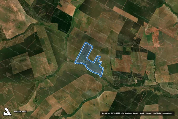 Imagem de satélite de FAZENDA SÃO JOSÉ DO FORMOSO - Parte 1 em Ribas do Rio Pardo - MS