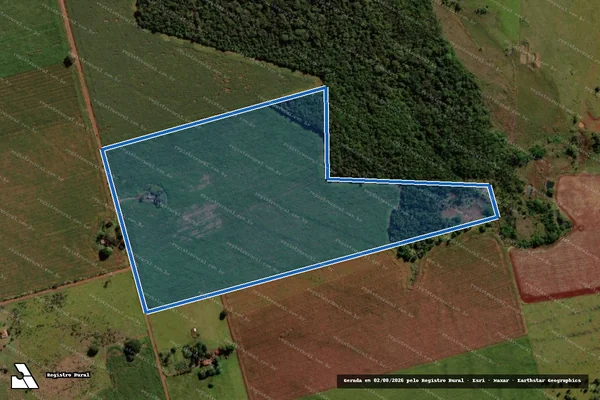 Imagem de satélite de Projeto de Assentamento Jibóia - Lote 97 em Sidrolândia - MS
