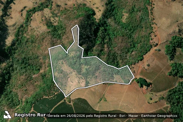 Imagem de satélite de Sitio Mater Dei - Parte 01 em Pedregulho - SP