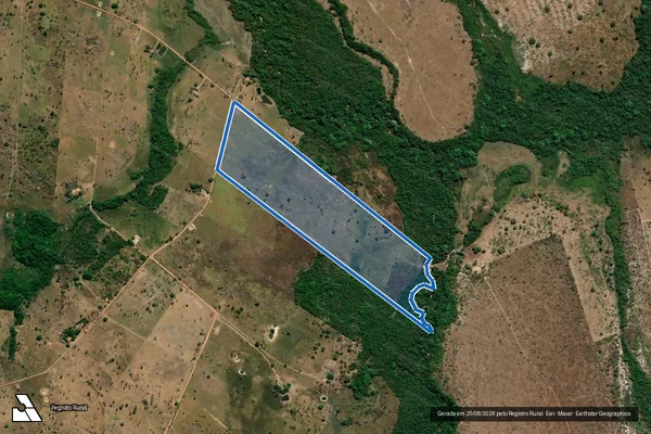 Imagem de satélite de Lote 32, PA-Jenipapo - Parte 02 em Bandeirantes do Tocantins - TO