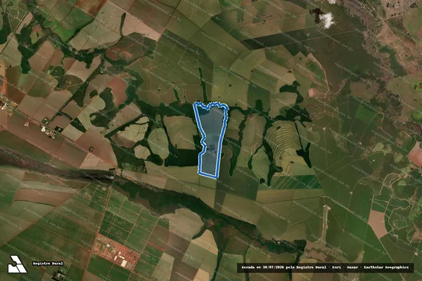Imagem de satélite de FAZENDA IPÊ DO FORMOSO - GLEBA 2-A Remanescente em Chapadão do Céu - GO