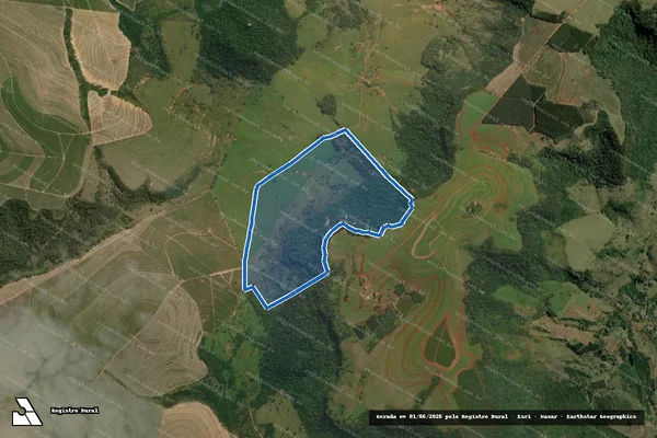 Imagem de satélite de Fazenda São Bento em Brotas - SP