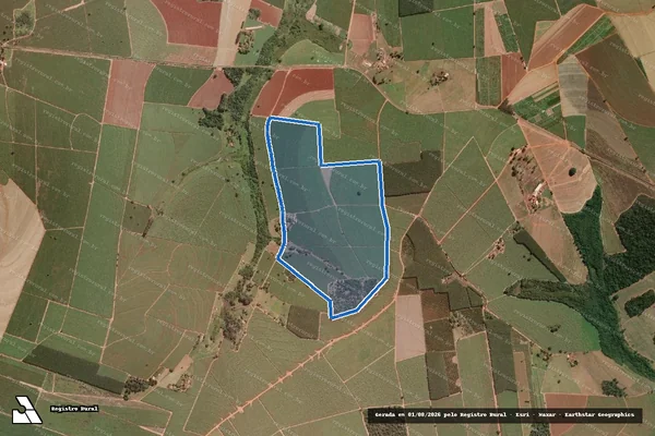 Imagem de satélite de FAZENDA SAO JOSE - FAZENDA SAO JOSE ? MAT. 71.689 GLEBA B em Guapiaçu - SP