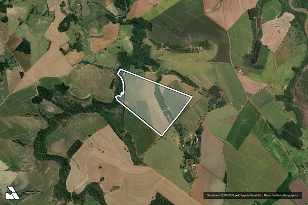 Imagem de satélite de FAZENDA RIBEIRÃO DA FARTURA - PARTE 1 em Santana do Itararé - PR