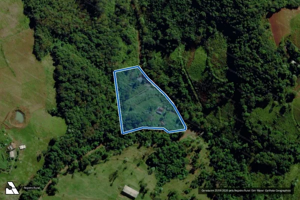 Imagem de satélite de PARTE DO LOTE COLONIAL RURAL N (208) - GLEBA 02A2 em São Miguel da Boa Vista - SC