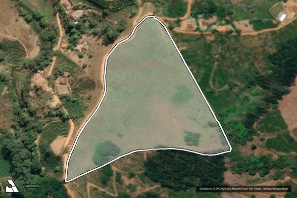 Imagem de satélite de Sítio Funil, Córrego do Funil e Cachoeira do Funil - Parte 1 em Simonésia - MG
