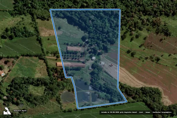 Imagem de satélite de Lote n. 14-A-2-B do imóvel FAZENDA SÃO DOMINGOS - PARCELA 01 em Cascavel - PR