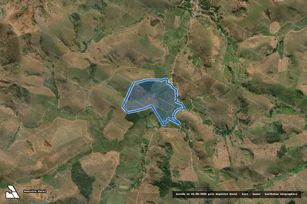 Imagem de satélite de CORREGO RIBEIRAO DO BUGRE - Parte 1 em Iapu - MG