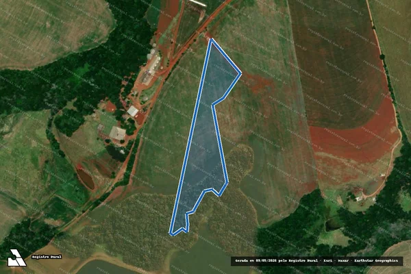 Imagem de satélite de Sementes Trentin ? Passo do Guaritinha - Matrícula 32.583 em Palmeira das Missões - RS