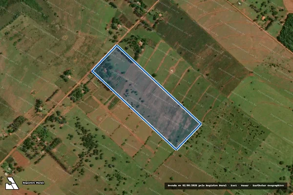 Imagem de satélite de Projeto de Assentamento Água Viva - Lote 44 em Tacuru - MS
