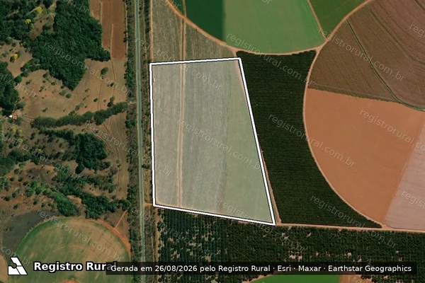 Imagem de satélite de Fazenda Glória - Parte 1 em Rio Paranaíba - MG