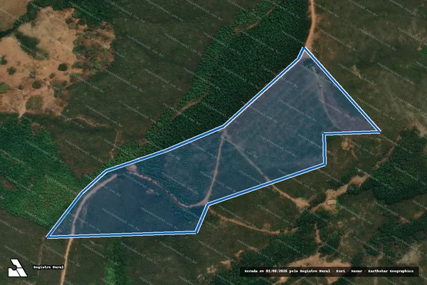 Imagem de satélite de Fazenda Córrego Vermelho - Parcela 1 em Itamarandiba - MG