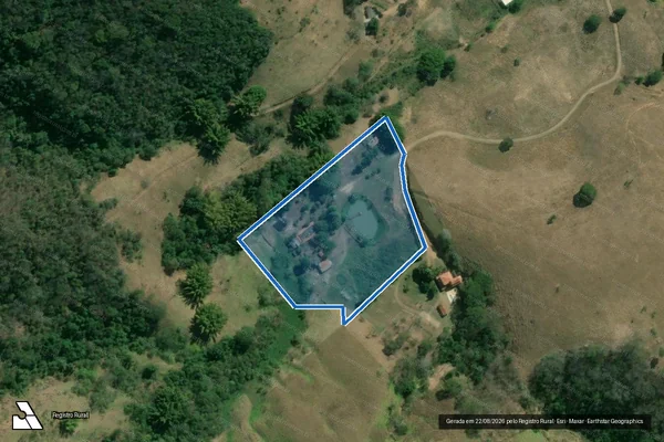 Imagem de satélite de FAZENDA SANTA RITA - AREA DESMEMBRADA 02 - A em Sapucaia - RJ