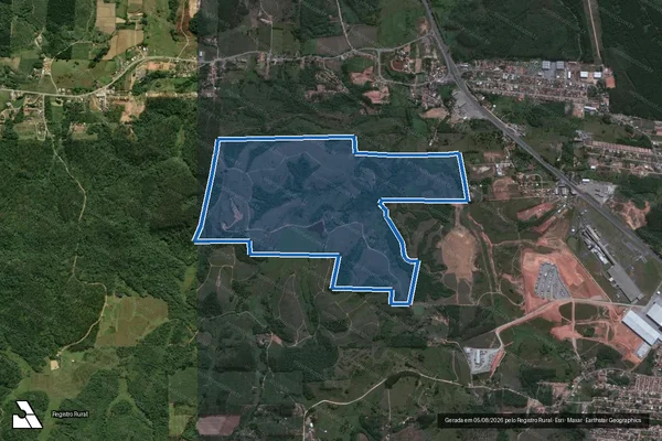 Imagem de satélite de FAZENDA BARRA VELHA - ÚNICA em Barra Velha - SC