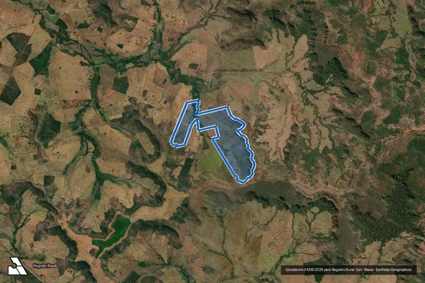 Imagem de satélite de FAZENDA DE PATOS - 001 em Gurinhatã - MG