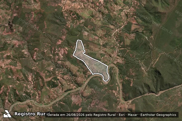 Imagem de satélite de FAZENDA MUTUCA DE BAIXO - Parte 1 em Virgem da Lapa - MG