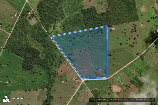 Imagem de satélite de Projeto de Assentamento Taquaral - Lote 185 em Corumbá - MS