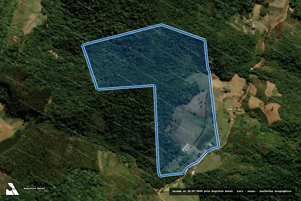 Imagem de satélite de Sítio Rio das Farinhas - Parte 1 em Santa Leopoldina - ES