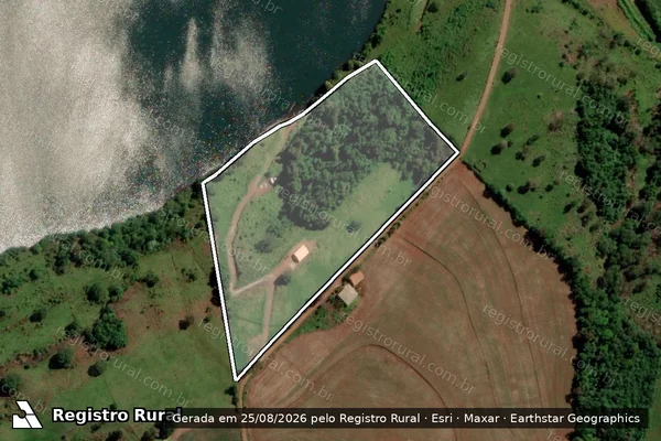 Imagem de satélite de Lote Rural n° 55-B da Gleba 36-FB - Parcela 1 em Boa Esperança do Iguaçu - PR