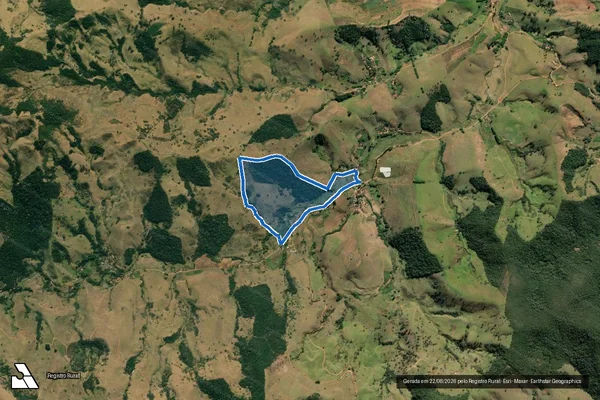 Imagem de satélite de Fazenda Palmital - Gleba C em Passa Quatro - MG