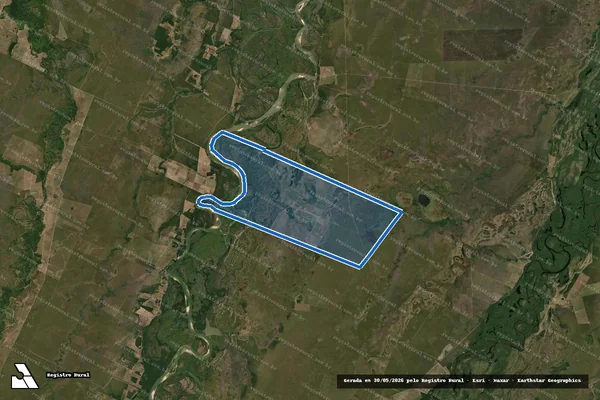 Imagem de satélite de Fazenda Rancho Alegre e Lago do Koy em Barra do Garças - MT