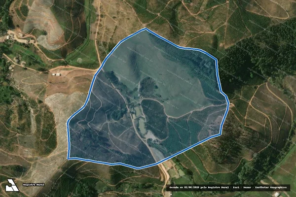 Imagem de satélite de Fazenda São João - Gleba 01 em Ibitirama - ES