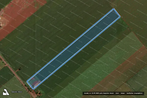 Imagem de satélite de PARTE DO LOTE RURAL Nº 22 DA QUADRA Nº 41 - . em Fátima do Sul - MS