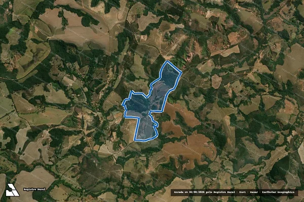Imagem de satélite de FAZENDA MORRO VERMELHO - Gleba 01 em Entre Rios de Minas - MG