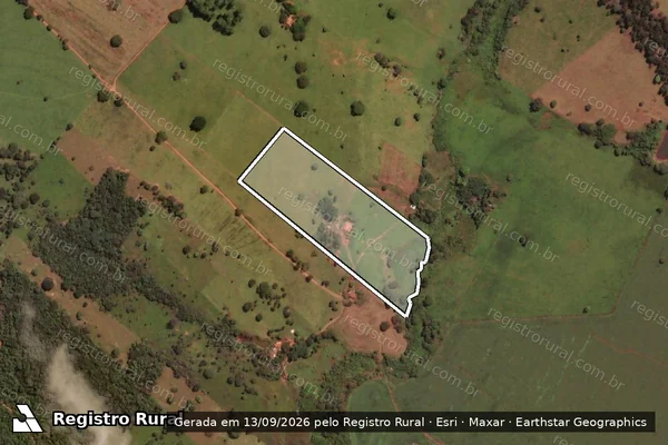 Imagem de satélite de FAZENDA CÓRREGO DA ROCINHA - GLEBA 02 em São Francisco de Goiás - GO