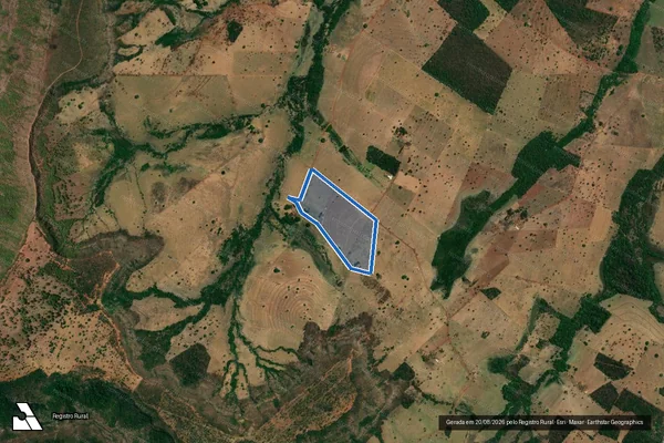 Imagem de satélite de FAZENDA INVERNADA - GLEBA 03 em Santa Vitória - MG