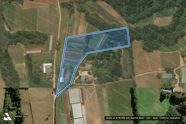 Imagem de satélite de SITIO SÃO JOÃO - Matrícula 50230 em Campo Largo - PR
