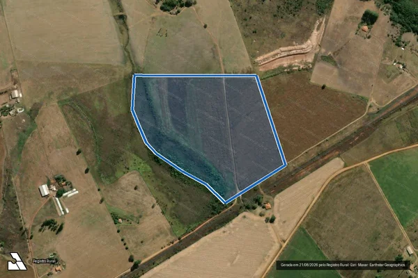 Imagem de satélite de Fazenda Cocais - PARCELA 01 em Iraí de Minas - MG