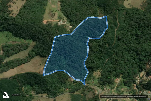 Imagem de satélite de Área Bairro Moinho - Área Bairro Moinho em Nazaré Paulista - SP