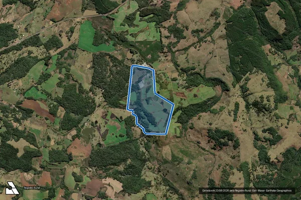 Imagem de satélite de FAZENDA DO ZE_MATRICULA_3916 - Parcela 1 em Lebon Régis - SC