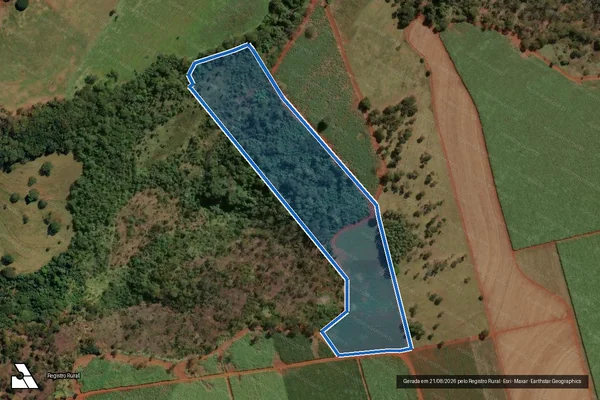 Imagem de satélite de Sitio V - Gleba I da Fazenda Aroeira - Parte 1 em Sales Oliveira - SP